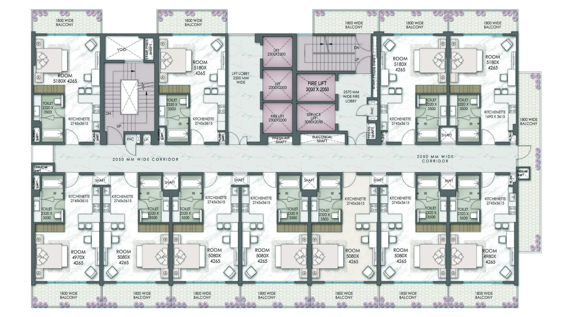 3 BHK Floor Plan